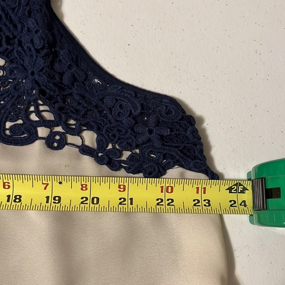 Skylar & Jade sleeveless top, blue pattern. Sz 2x - Picture 5 of 7